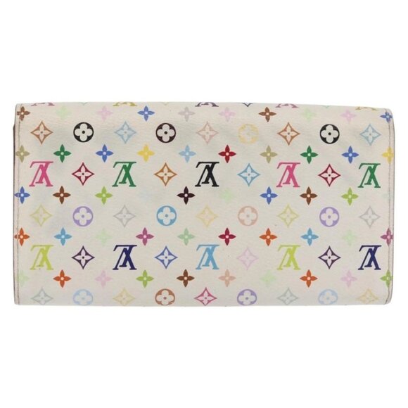 LOUIS VUITTON Multicolor Portefeuille Sarah Wallet White M93532 LV Auth 143004 - Picture 2 of 16